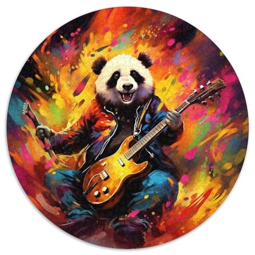 1000-teiliges Puzzle-Geschenk, Panda spielt Gitarre, unmögliche Puzzles für Erwachsene, ideales Urlaubs- oder Geburtstagsgeschenk, Partyspiel-Spielzeug (Größe 67,5 x 67,5 cm) von XHAXING