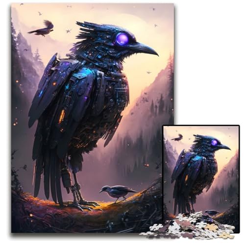 1000-teiliges Puzzle-Geschenk, Raben-Holzpuzzle für Erwachsene, Familie und Freunde, geeignet für Kinder ab 14 Jahren, 50x75cm 1000-teiliges Puzzle-Geschenk, Raben-Holzpuzzle für Erwachsene, Familie und Freunde, geeignet für Kinder ab 14 Jahren, 50x75cm von XHAXING