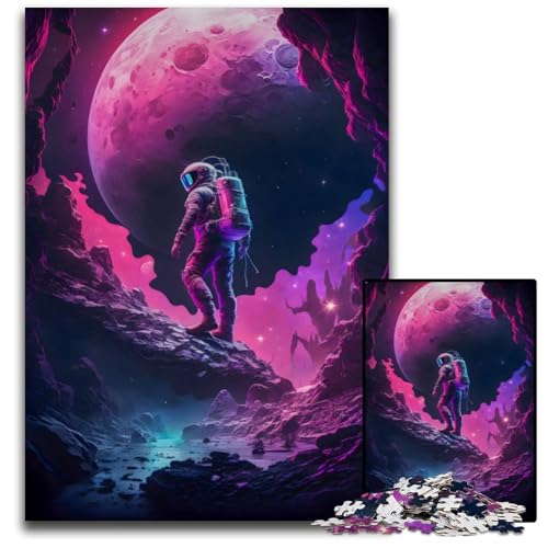 1000-teiliges Puzzle-Geschenk „Astronaut im Weltraum“, Holzpuzzle für Erwachsene, Familie und Freunde, geeignet für Kinder ab 14 Jahren, 50x75cm 1000-teiliges Puzzle-Geschenk „Astronaut im Weltraum“, Holzpuzzle für Erwachsene, Familie und Freunde, geeignet für Kinder ab 14 Jahren, 50x75cm von XHAXING