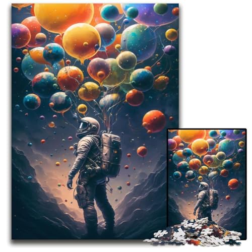 1000-teiliges Puzzle-Geschenk „Der Ballon-Entdecker“, anspruchsvolles Rätsel-Spiel für Teenager, 50x75cm von XHAXING