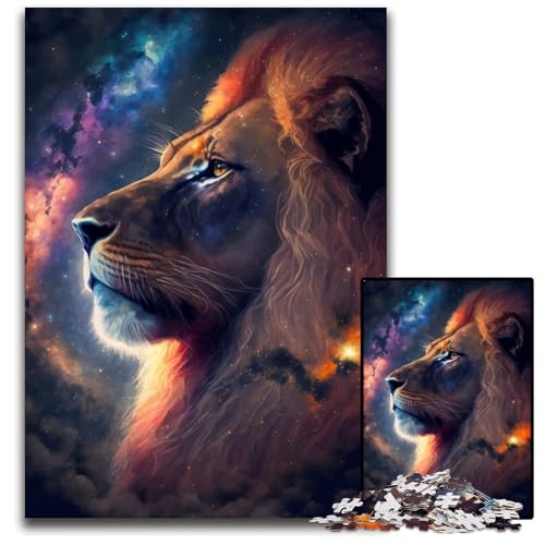 1000-teiliges Puzzle-Geschenk „König des Dschungels“, anspruchsvolles Rätselspiel für Teenager, 26x38cm 1000-teiliges Puzzle-Geschenk „König des Dschungels“, anspruchsvolles Rätselspiel für Teenager, 26x38cm von XHAXING
