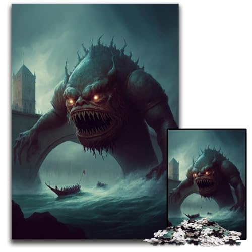 1000-teiliges Puzzle-Geschenk „Monster Invasion“, Holzpuzzle für Erwachsene, Familie und Freunde, geeignet für Kinder ab 14 Jahren, 50x75cm 1000-teiliges Puzzle-Geschenk „Monster Invasion“, Holzpuzzle für Erwachsene, Familie und Freunde, geeignet für Kinder ab 14 Jahren, 50x75cm von XHAXING