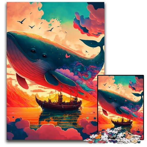1000-teiliges Puzzle-Geschenk „Walreise“, anspruchsvolles Rätsel, Denksportspiel für Teenager, 50x75cm von XHAXING