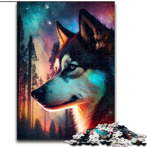 1000-teiliges Puzzle Husky aus Pappe, mit interaktivem Familienspiel, Kinder ab 14 Jahren, 1000 Teile(26x38cm) von XHAXING
