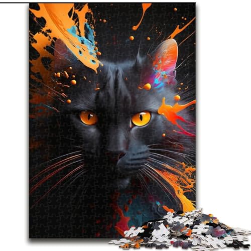1000-teiliges Puzzle Katzen-Puzzle aus Pappe, anspruchsvolles DIY-Denkspiel, interaktives Familienspiel 1000 Teile(26x38cm) von XHAXING