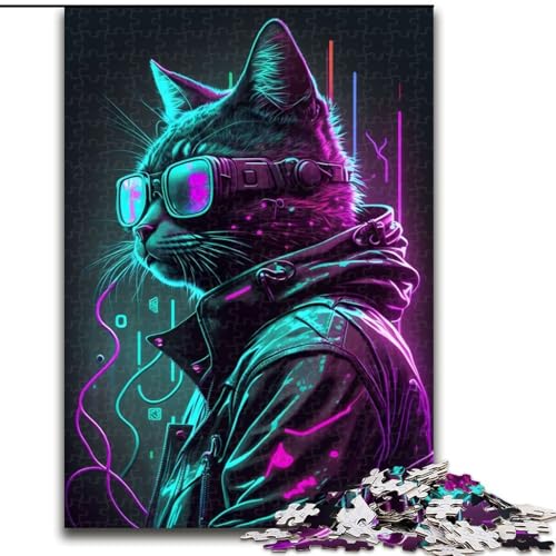 1000-teiliges Puzzle Katzen-Puzzle aus Pappe, mit interaktivem Familienspiel, Kinder ab 14 Jahren, 1000 Teile(26x38cm) von XHAXING