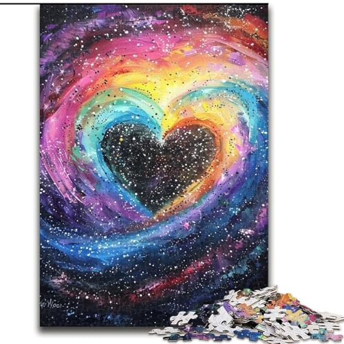1000-teiliges Puzzle Love Clouds aus Pappe, anspruchsvolles DIY-Denkspiel, interaktives Familienspiel, 1000 Teile(26x38cm) von XHAXING