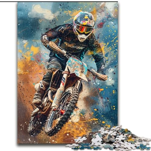 1000-teiliges Puzzle Mountainbike aus Pappe, Geburtstage, Weihnachten, Halloween, Thanksgiving, Ostern, 1000 Stück(26x38cm) von XHAXING