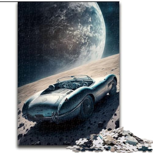 1000-teiliges Puzzle Oldtimer auf dem Mond. Aus Pappe, mit interaktivem Familienspiel, Kinder ab 14 Jahren. 1000 Teile(26x38cm) von XHAXING