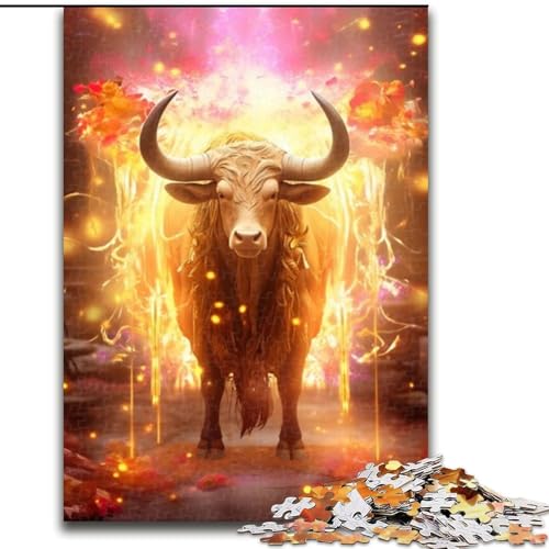 1000-teiliges Puzzle Universe Cow aus Holz, anspruchsvolles DIY-Denkspiel, interaktives Familienspiel, 1000 Teile(50x75cm) von XHAXING
