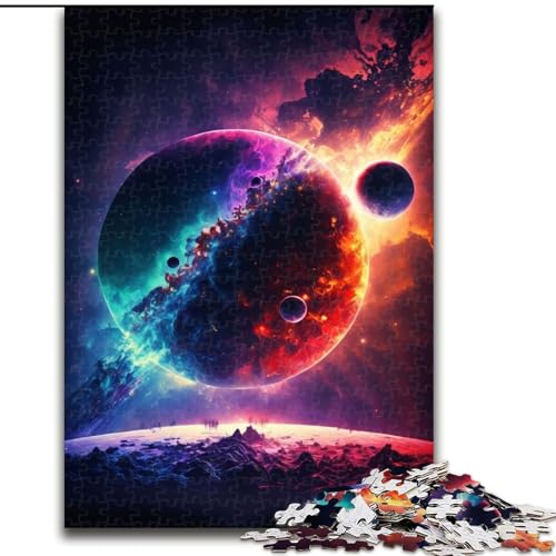 1000-teiliges Puzzle Zusammenbruch der Planeten, aus Pappe, mit interaktivem Familienspiel, Kinder ab 14 Jahren, 1000 Teile(26x38cm) von XHAXING