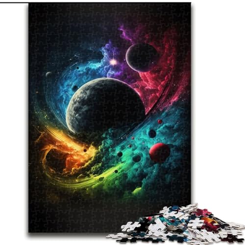 1000-teiliges Puzzle Zusammenbruch der Planeten, aus Pappe, mit interaktivem Familienspiel, Kinder ab 14 Jahren, 1000 Teile(26x38cm) von XHAXING