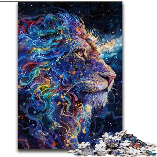 1000-teiliges Puzzle für Erwachsene, Art Lions-Puzzle aus Holz, anspruchsvolles Denkspiel für Teenager, unterhaltsames interaktives Spiel für die ganze Familie, 1000 Teile(50x75cm) von XHAXING
