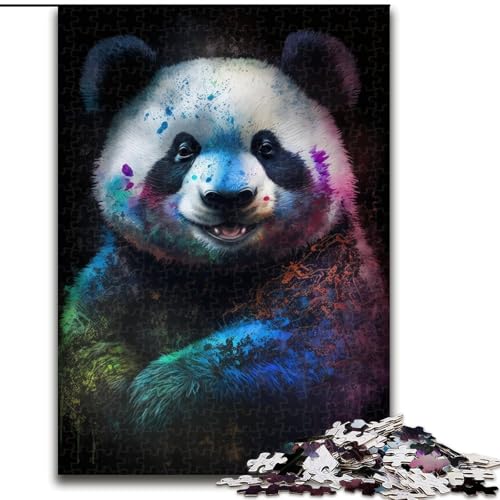 1000-teiliges Puzzle für Erwachsene, Art Panda Puzzle aus Pappe, interaktives Familienspiel, Denksportgeschenk, Lernspielzeug, 1000 Teile(26x38cm) von XHAXING