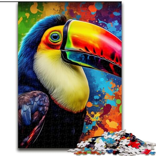 1000-teiliges Puzzle für Erwachsene, Art Tukane, Puzzle aus Pappe, Denkspiel, interaktives Familienspiel, geeignet für Kinder ab 14 Jahren, 1000 Teile(26x38cm) von XHAXING