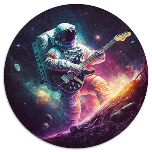 1000-teiliges Puzzle für Erwachsene, Astronaut spielt Gitarre, Papppuzzle, Heimaktivität für Feiertage, Geburtstage und Familienspieleabende (Größe 67,5 x 67,5 cm) von XHAXING