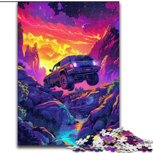 1000-teiliges Puzzle für Erwachsene, Autos in den Bergen, Puzzle aus Pappe, anspruchsvolles Denkspiel für Teenager, unterhaltsames interaktives Spiel für die ganze Familie, 1000 Teile(26x38cm) von XHAXING
