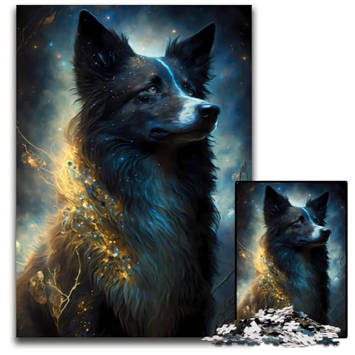 1000-teiliges Puzzle für Erwachsene, Border Collie-Hund, Puzzles für Erwachsene, für Teenager und Familienspaß – DIY-Denkspiel, Geschenk, 26x38cm 1000-teiliges Puzzle für Erwachsene, Border Collie-Hund, Puzzles für Erwachsene, für Teenager und Familienspaß – DIY-Denkspiel, Geschenk, 26x38cm von XHAXING