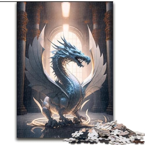1000-teiliges Puzzle für Erwachsene, Brave Dragon-Puzzle aus Pappe, hochschwieriges Denkspiel für Teenager, 1000 Teile(26x38cm) von XHAXING