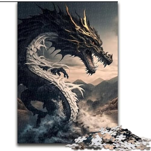 1000-teiliges Puzzle für Erwachsene, Brave Dragon-Puzzle aus Pappe, hochschwieriges Denkspiel für Teenager, 1000 Teile(26x38cm) von XHAXING