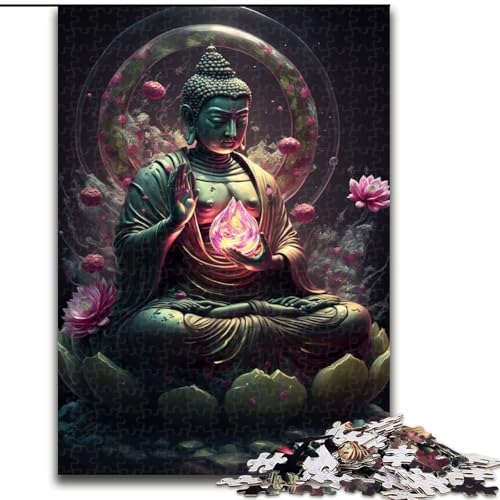 1000-teiliges Puzzle für Erwachsene, Buddha-Puzzle aus Holz, schwieriges Denkspiel für Jugendliche, 1000 Teile(50x75cm) von XHAXING