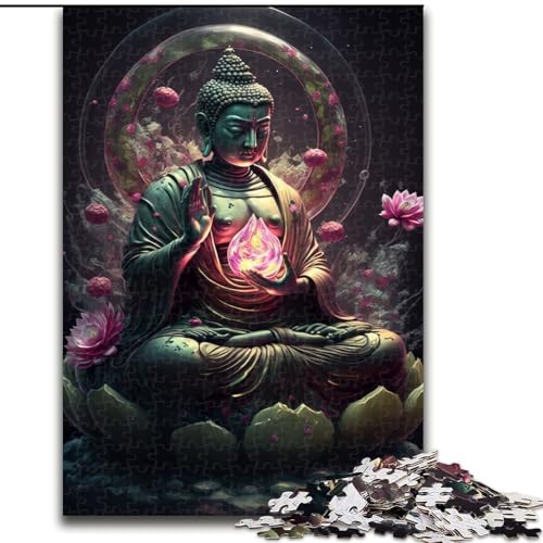 1000-teiliges Puzzle für Erwachsene, Buddha-Puzzle aus Pappe, Denkspiel, interaktives Familienspiel, geeignet für Kinder ab 14 Jahren, 1000 Teile(26x38cm) von XHAXING