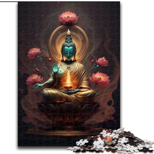 1000-teiliges Puzzle für Erwachsene, Buddha-Puzzle aus Pappe, Teenager, Stressabbau, Cooles, einzigartiges Geschenk für die Familie, 1000 Teile(26x38cm) von XHAXING