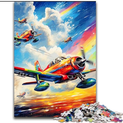 1000-teiliges Puzzle für Erwachsene, Bunte Flugzeug-Puzzles aus Pappe, Denkspiel, interaktives Familienspiel, geeignet für Kinder ab 14 Jahren, 1000 Teile(26x38cm) von XHAXING