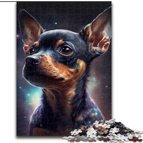 1000-teiliges Puzzle für Erwachsene, Chihuahua-Hunde-Puzzle aus Holz, schwieriges Denkspiel für Teenager, 1000 Teile(50x75cm) von XHAXING