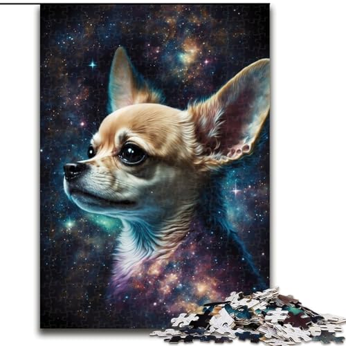 1000-teiliges Puzzle für Erwachsene, Chihuahua-Hunde-Puzzle aus Pappe, ideales Urlaubs- oder Geburtstagsgeschenk, Partyspiel-Spielzeug, 1000 Teile(26x38cm) von XHAXING
