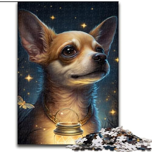 1000-teiliges Puzzle für Erwachsene, Chihuahua-Puzzle aus Pappe, Denkspiel, interaktives Familienspiel, geeignet für Kinder ab 14 Jahren, 1000 Teile(26x38cm) von XHAXING