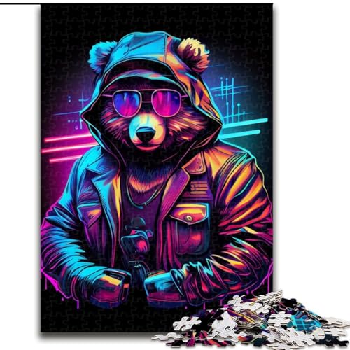1000-teiliges Puzzle für Erwachsene, Cooles Bären-Puzzle aus Pappe, Denkspiel, interaktives Familienspiel, geeignet für Kinder ab 14 Jahren, 1000 Teile(26x38cm) von XHAXING