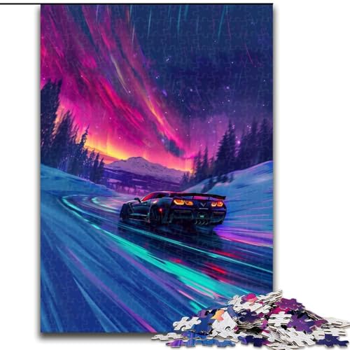 1000-teiliges Puzzle für Erwachsene, Cooles Sportwagen-Puzzle aus Holz, perfekt für Teenager und Sammler, ideale Heimdekoration und Reisegeschenk, 1000 Teile(50x75cm) von XHAXING