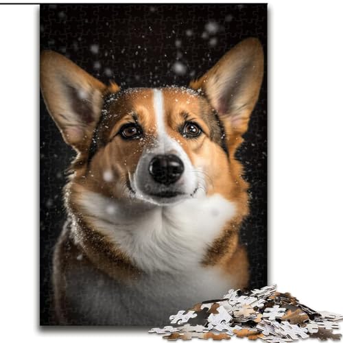 1000-teiliges Puzzle für Erwachsene, Corgi-Hunde-Puzzle aus Holz, entspannende Unterhaltung, Heimdekoration, 1000 Teile(50x75cm) von XHAXING