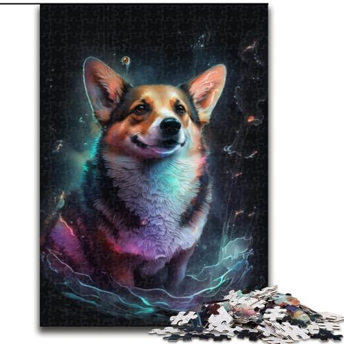 1000-teiliges Puzzle für Erwachsene, Corgi-Puzzle aus Holz, schwieriges Denkspiel für Teenager, 1000 Teile(50x75cm) von XHAXING