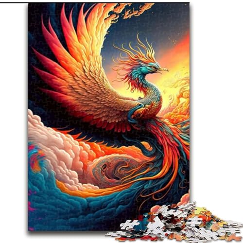 1000-teiliges Puzzle für Erwachsene, Cosmic Phoenix-Puzzle aus Holz, anspruchsvolles DIY-Denkspiel, interaktives Familienspiel, 1000 Teile(50x75cm) von XHAXING