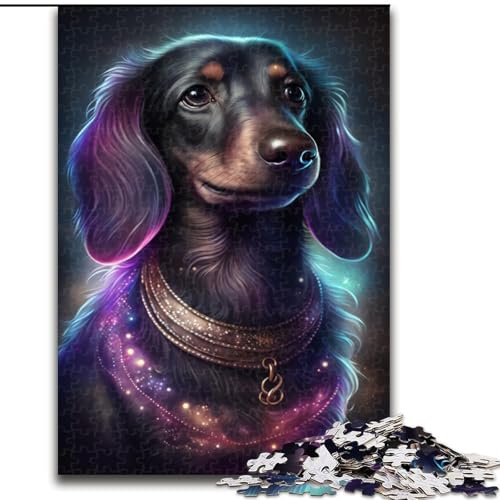 1000-teiliges Puzzle für Erwachsene, Dackel-Puzzle aus Holz, Denkspiel, interaktives Familienspiel, geeignet für Kinder ab 14 Jahren, 1000 Teile(50x75cm) von XHAXING