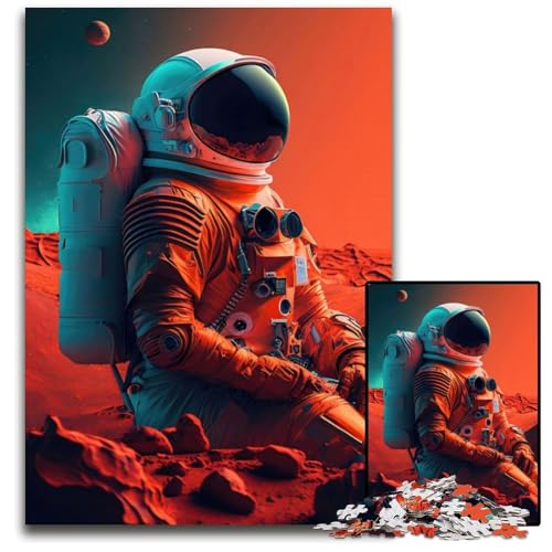 1000-teiliges Puzzle für Erwachsene, Der Mars-Astronaut, Puzzles für Erwachsene, für Teenager und Familienspaß – DIY-Denkspiel, Geschenk, 26 x 38 cm 1000-teiliges Puzzle für Erwachsene, Der Mars-Astronaut, Puzzles für Erwachsene, für Teenager und Familienspaß – DIY-Denkspiel, Geschenk, 26 x 38 cm von XHAXING