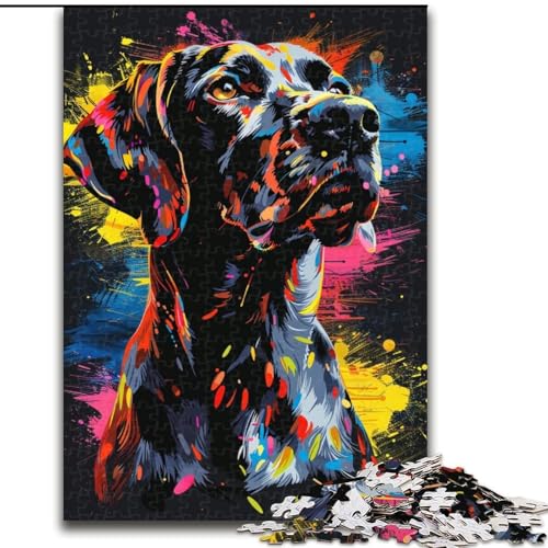 1000-teiliges Puzzle für Erwachsene, Deutscher Kurzhaar-Vorstehhund, Puzzle aus Holz, schwieriges Denkspiel für Jugendliche, 1000 Teile(50x75cm) von XHAXING