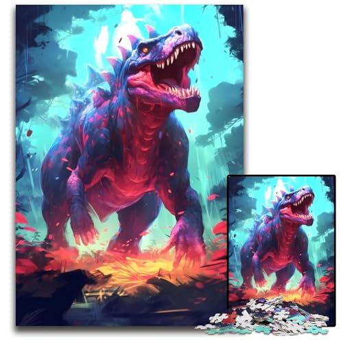 1000-teiliges Puzzle für Erwachsene, Dinosaurier-Puzzle aus der Jurazeit, für Erwachsene, für Teenager und Familienspaß – DIY-Denkspiel, Geschenk, 50x75cm von XHAXING
