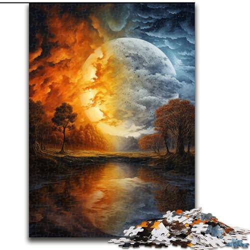1000-teiliges Puzzle für Erwachsene, Fantasielandschafts-Puzzle aus Pappe, hochschwieriges Denkspiel für Teenager, 1000 Teile(26x38cm) von XHAXING