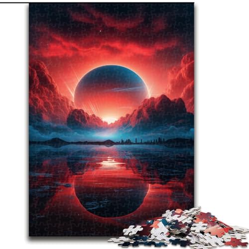1000-teiliges Puzzle für Erwachsene, Fantasielandschaftspuzzle aus Holz, interaktives Familienspiel, Denksportgeschenk, Lernspielzeug, 1000 Stück(50x75cm) von XHAXING