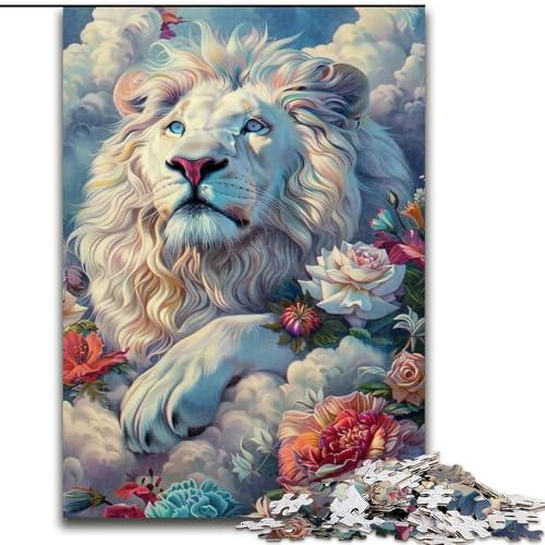 1000-teiliges Puzzle für Erwachsene, Fantasy-Löwen-Puzzle aus Pappe, interaktives Familienspiel, Denksportgeschenk, Lernspielzeug, 1000 Teile(26x38cm) von XHAXING