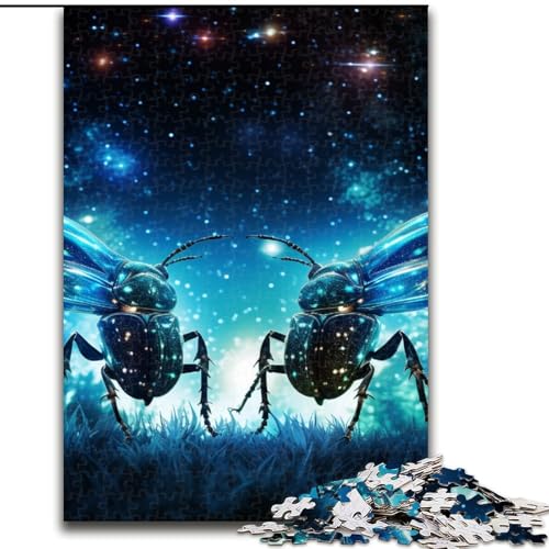 1000-teiliges Puzzle für Erwachsene, Galaxie-Insekten-Puzzle aus Holz, interaktives Familienspiel, Denksport-Geschenk, Lernspielzeug, 1000 Stück(50x75cm) von XHAXING