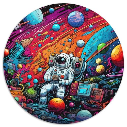 1000-teiliges Puzzle für Erwachsene, Galaxie-Planet, rund, Papierpuzzle, anspruchsvolles Denkspiel für Teenager, Spaß für den Spieleabend mit der Familie (67,5 x 67,5 cm) von XHAXING