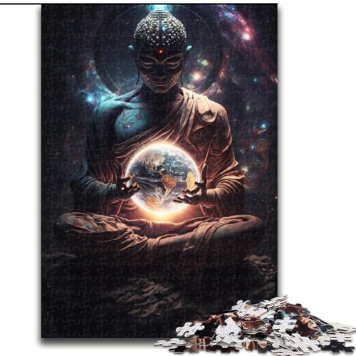 1000-teiliges Puzzle für Erwachsene, Galaxy Art Buddha-Puzzle aus Holz, interaktives Familienspiel, Denksportgeschenk, Lernspielzeug, 1000 Stück(50x75cm) von XHAXING