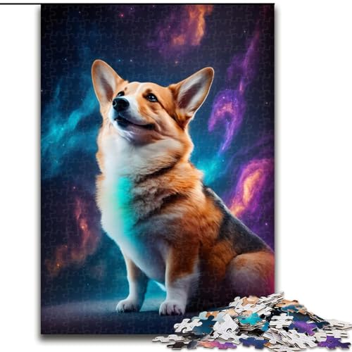 1000-teiliges Puzzle für Erwachsene, Galaxy Corgi-Puzzle aus Holz, Denkspiel, interaktives Familienspiel, geeignet für Kinder ab 14 Jahren, 1000 Teile(50x75cm) von XHAXING