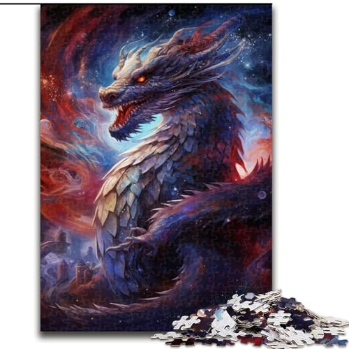 1000-teiliges Puzzle für Erwachsene, Galaxy Dragon-Puzzle aus Holz, schwieriges Denkspiel für Teenager, 1000 Teile(50x75cm) von XHAXING