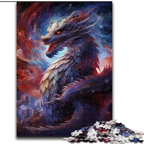 1000-teiliges Puzzle für Erwachsene, Galaxy Dragon Puzzles aus Pappe, Denkspiel, interaktives Familienspiel, geeignet für Kinder ab 14 Jahren, 1000 Teile(26x38cm) von XHAXING