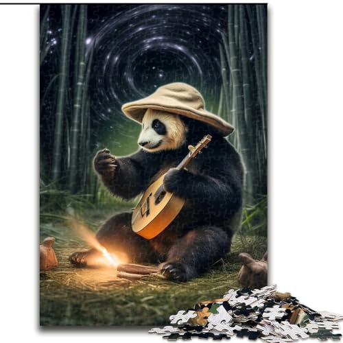 1000-teiliges Puzzle für Erwachsene, Galaxy Panda-Puzzle aus Holz, Spielzeug, Geschenk, pädagogisches, intellektuelles, entspannendes Familienspiel, 1000 Teile(50x75cm) von XHAXING